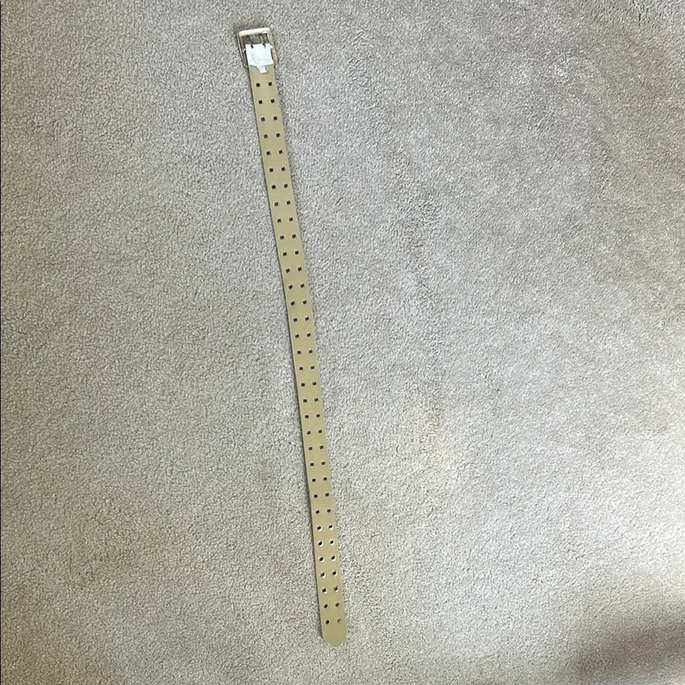 Stylish Cream Belt with Silver Accents - Picture 3 of 4